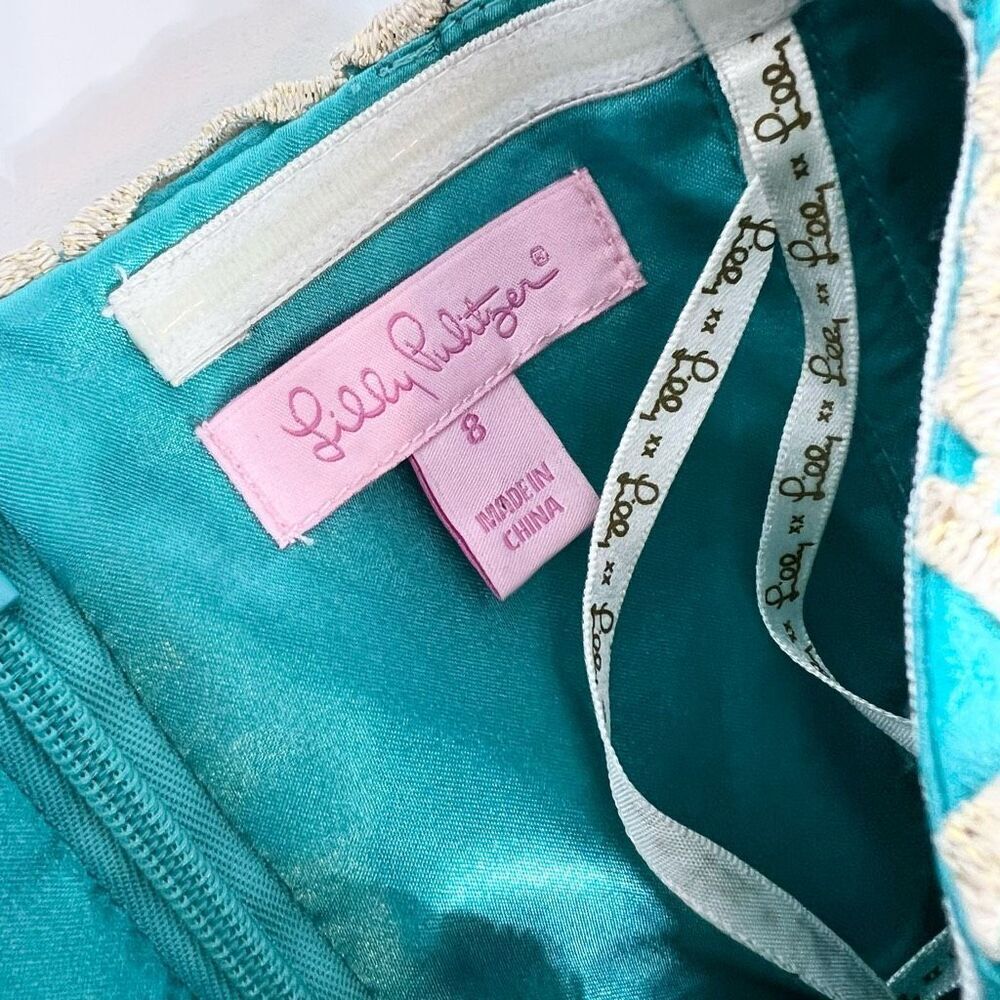 Lilly Pulitzer Jillie Chiffon Strapless Dress Women's 8 Silk Empire Mini NWT - Picture 6 of 13